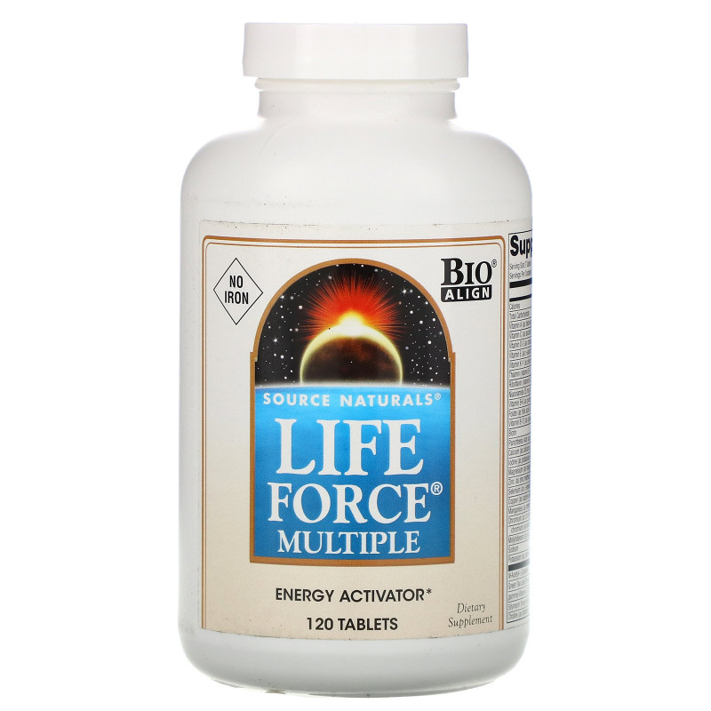 Source Naturals, Life Force Multiple, без железа, 120 таблеток