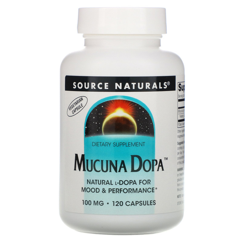 Source Naturals, Mucuna Dopa, 100 мг, 120 капсул