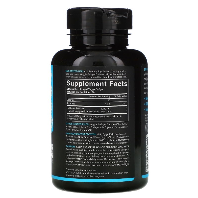 Sports Research, CLA 1250, 1250 mg, 90 Veggie Softgels