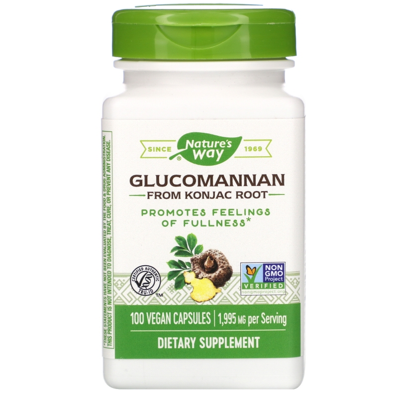 Nature's Way, Glucomannan from Konjac Root, 665 mg, 100 Vegetarian Capsules