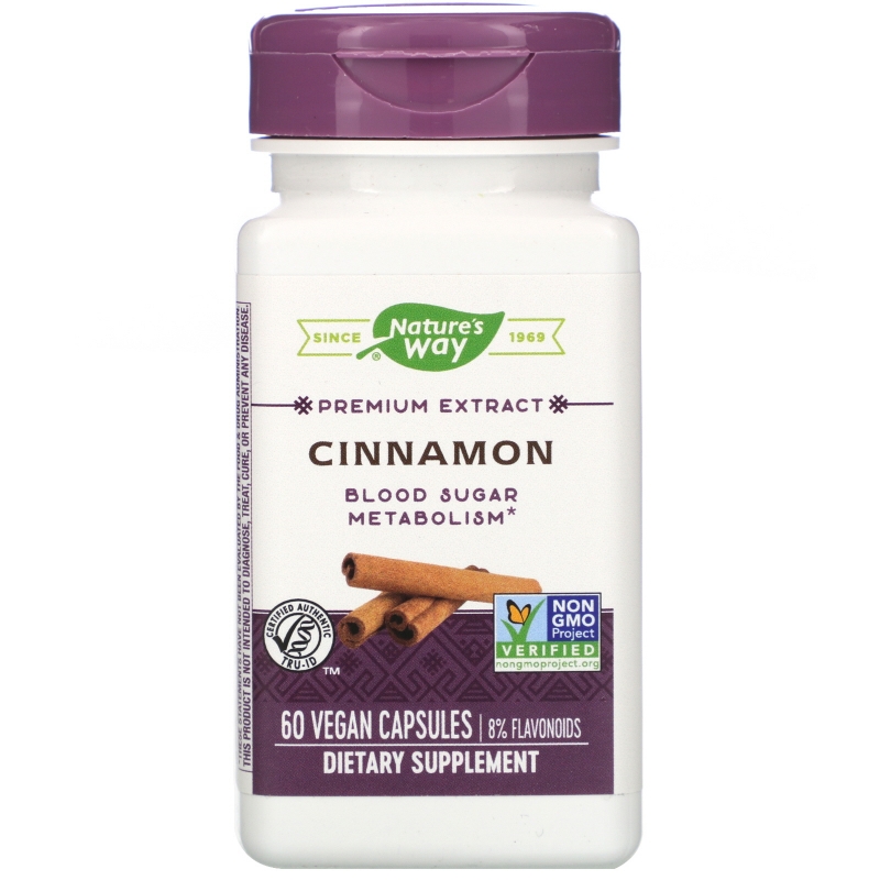 Nature's Way, Cinnamon, Standardized, 60 Veg Capsules