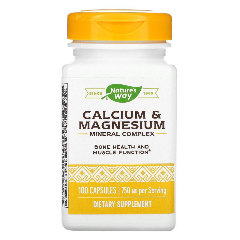 Nature's Way, Calcium & Magnesium Mineral Complex, 100 Capsules