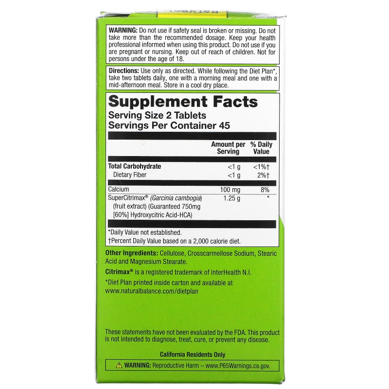 Natural Balance, Super CitriMax, 90 Tablets