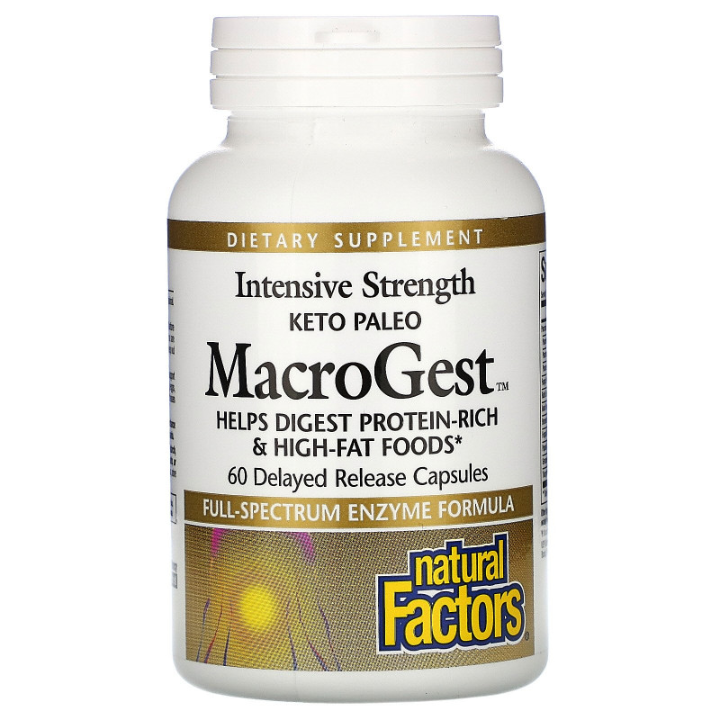 Natural Factors, Keto Paleo MacroGest, 60 Delayed Release Capsules