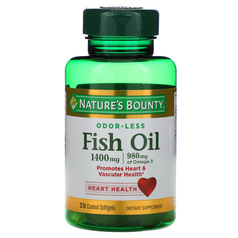 Nature's Bounty, Fish Oil, 1400 mg, 39 Coated Softgels