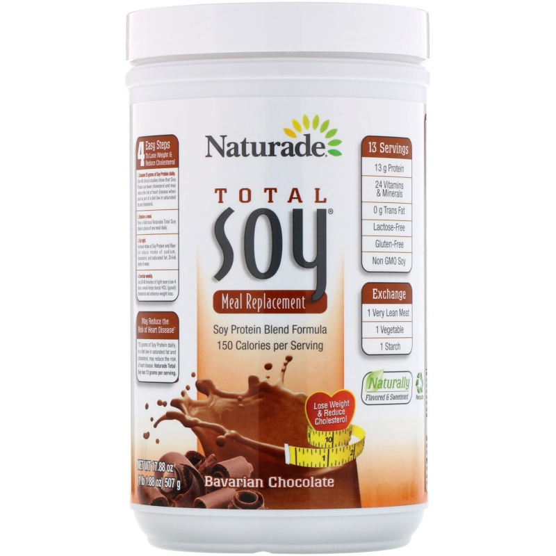 Naturade, Абсолютная соя (Total Soy), заменитель пищи, со вкусом баварского шоколада, 17,88 унции (507 г)