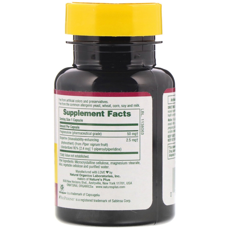 Nature's Plus, «Ультра прегненолон», 60 растительных капсул