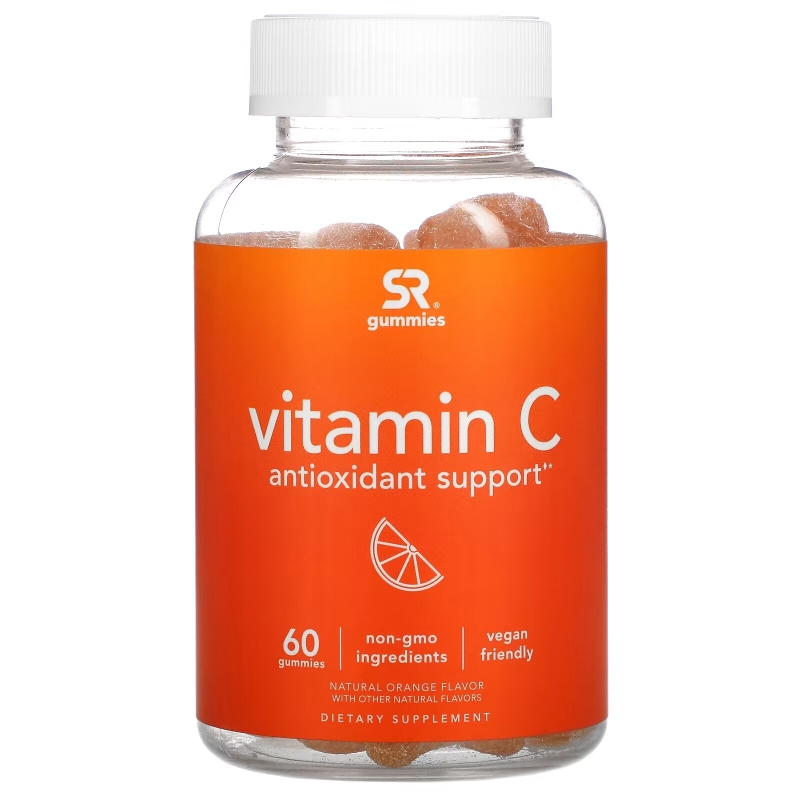 Sports Research, Vitamin C, Antioxidant Support, Natural Orange , 60 Gummies