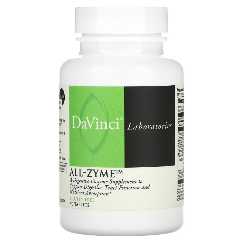 DaVinci Laboratories of Vermont, All-Zyme, 90 Tablets