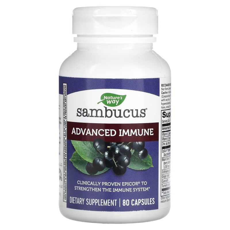 Nature's Way, Sambucus Advanced Immune, 80 Capsules