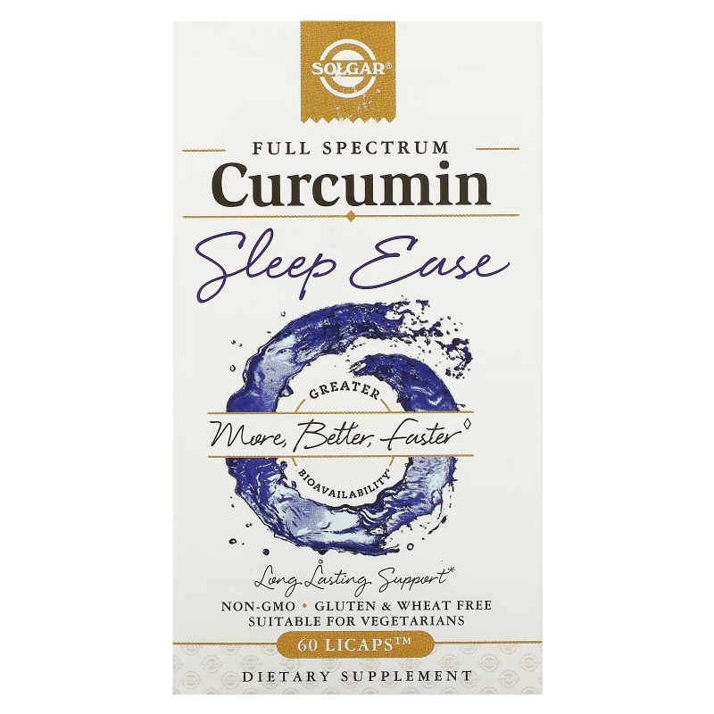 Solgar, Full Spectrum Curcumin, Sleep Ease, 60 Licaps