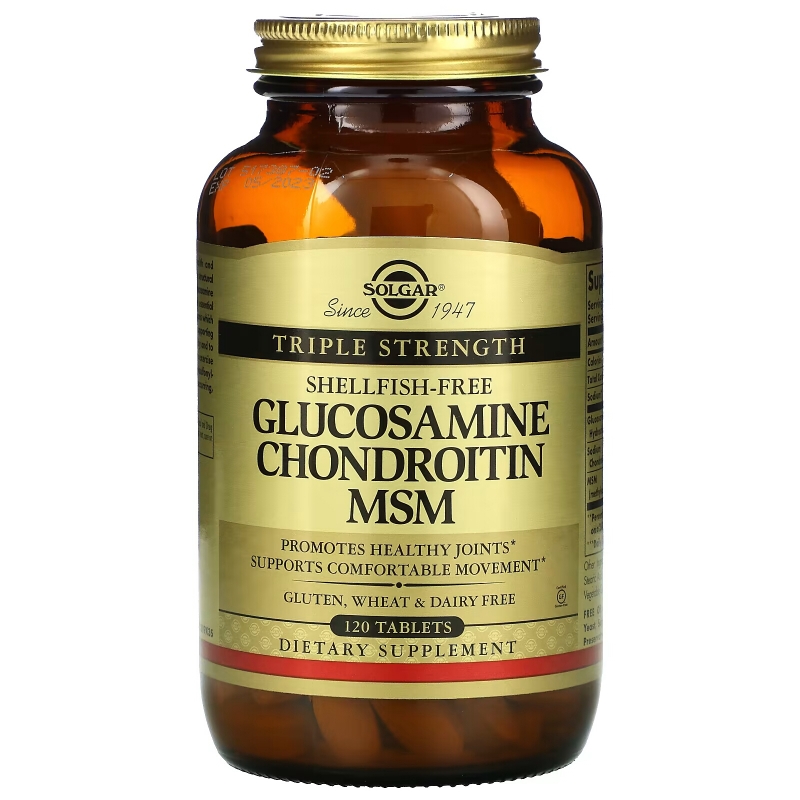 Solgar, Glucosamine Chondroitin MSM, Triple Strength, 120 Tablets