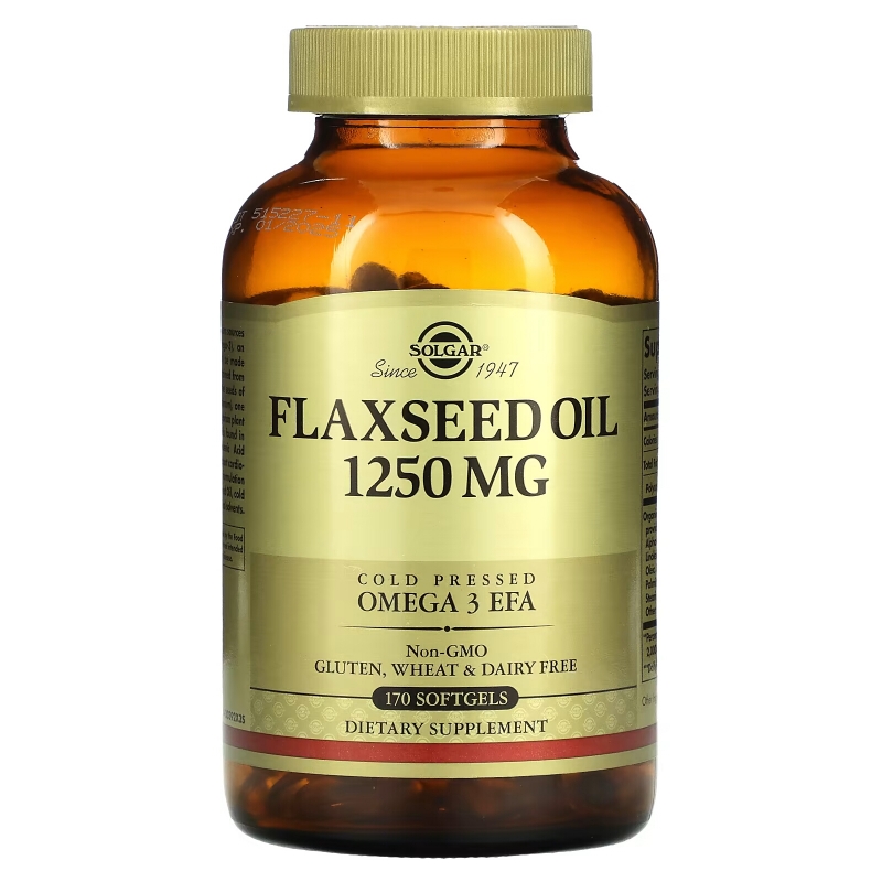 Solgar, Flaxseed Oil, 625 mg, 170 Softgels