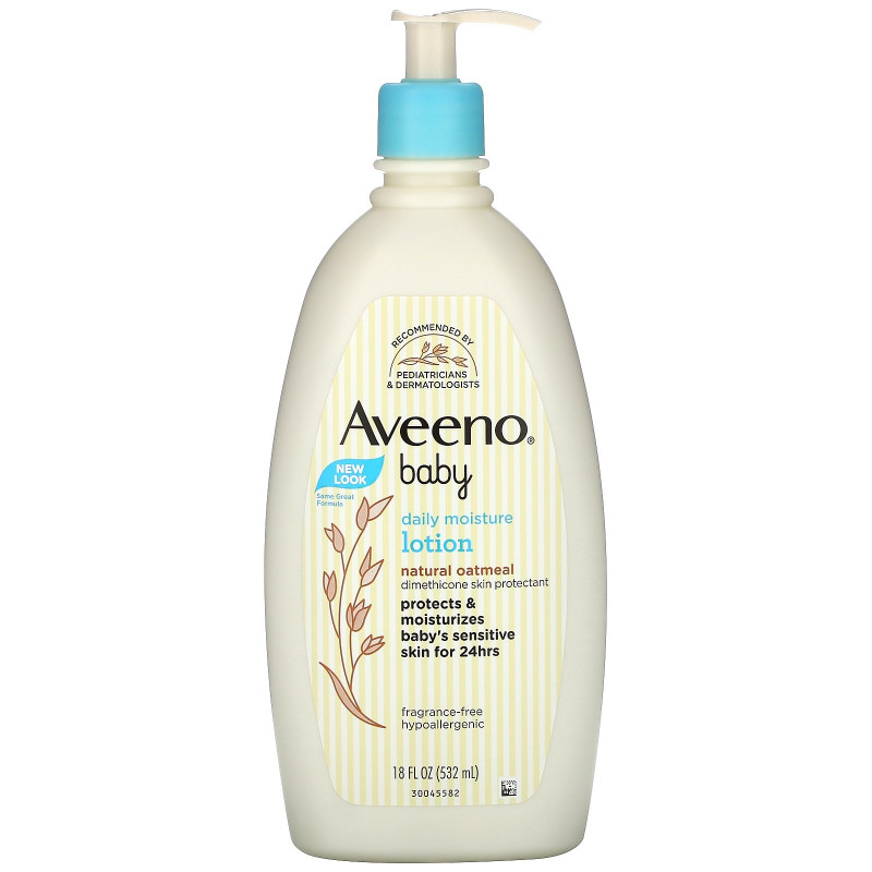 Aveeno Для детей ежедневный увлажняющий лосьон, для питания и защиты кожи, гипоаллергенное без запаха 18 жидких унций (532 мл)
