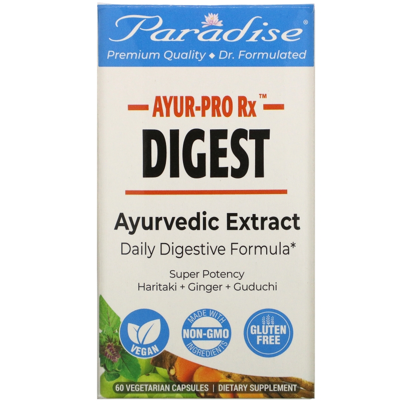 Paradise Herbs, AYUR Pro Rx, Digest, 60 Vegetarian Capsules