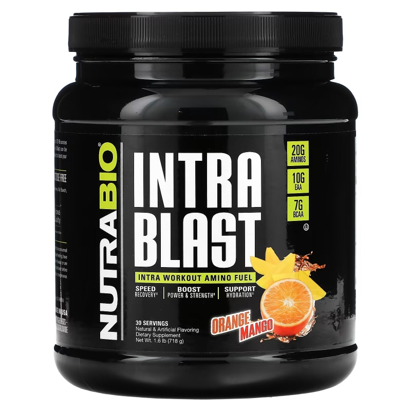 Nutrabio Labs, Intra Blast, Intra Workout Amino Fuel, Orange Mango, 1.6 lb (718 g)