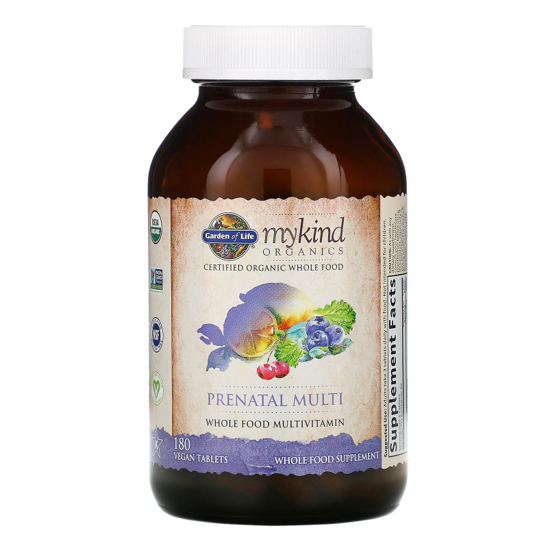 Garden of Life KIND Organics Prenatal Multi 180 веганских таблеток