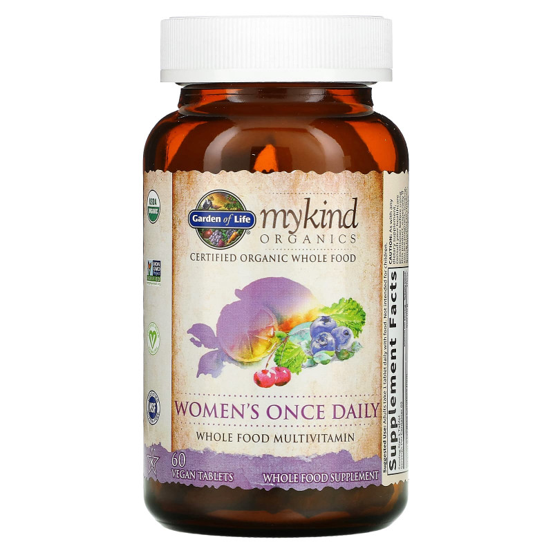 Garden of Life KIND Organics Women's Once Daily 60 веганских таблеток