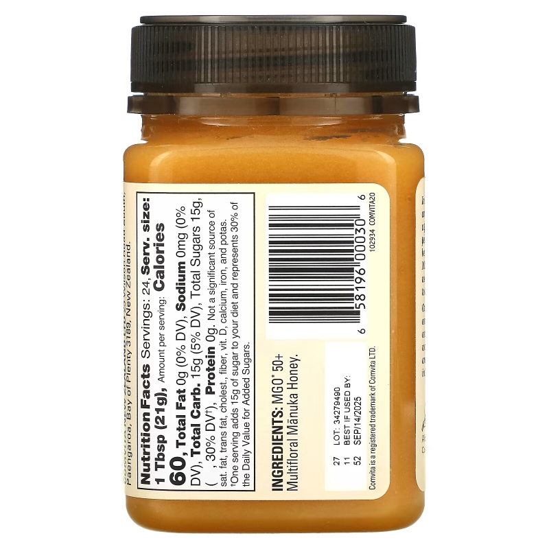 Comvita, Raw, Multifloral Manuka Honey, MGO 50+, 17.6 oz (500 g)