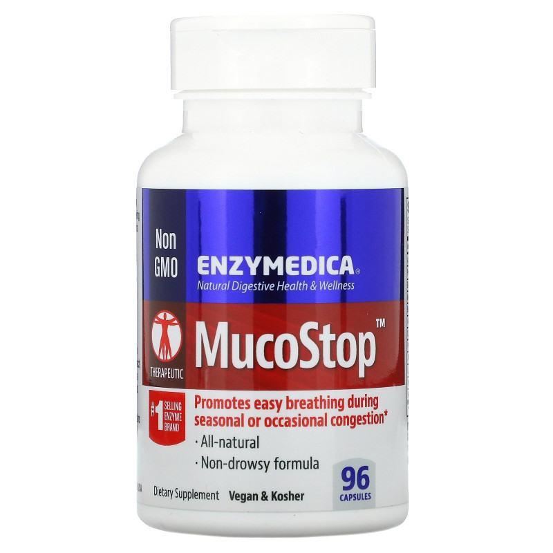 Enzymedica, MucoStop, 96 капсул