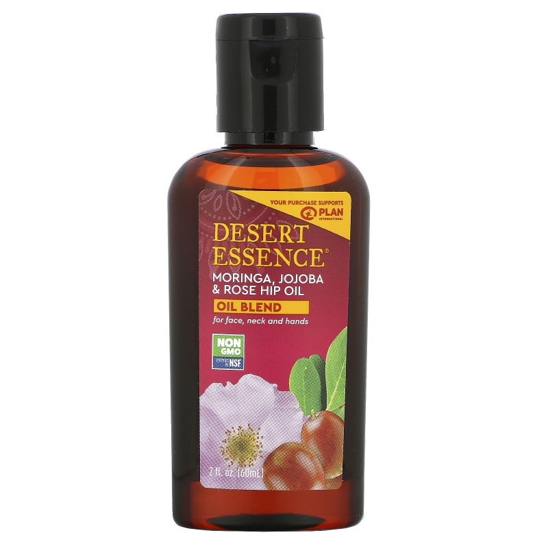 Desert Essence Moringa Jojoba & Rose Hip Oil 2 fl oz (60 ml)