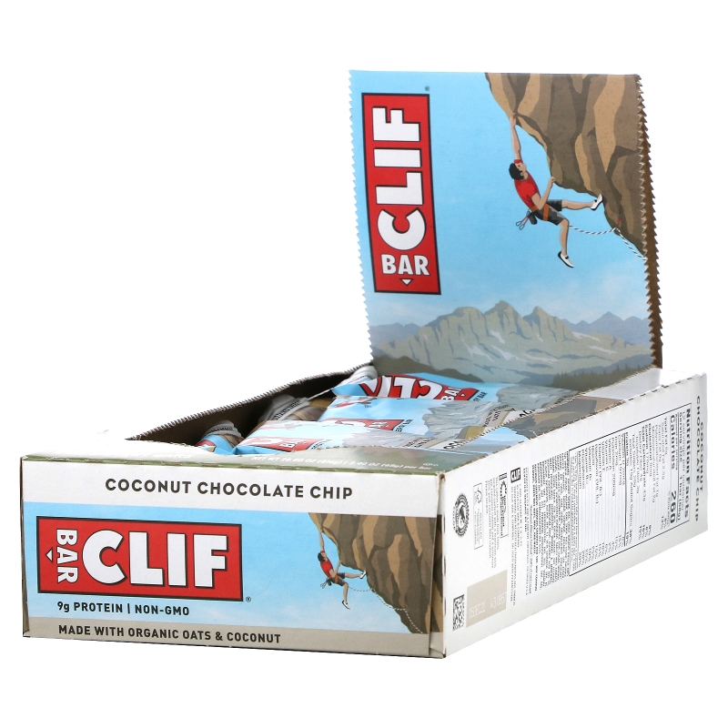 Clif Bar, Energy Bar, Coconut Chocolate Chip, 12 Bars, 2.40 oz (68 g) Each