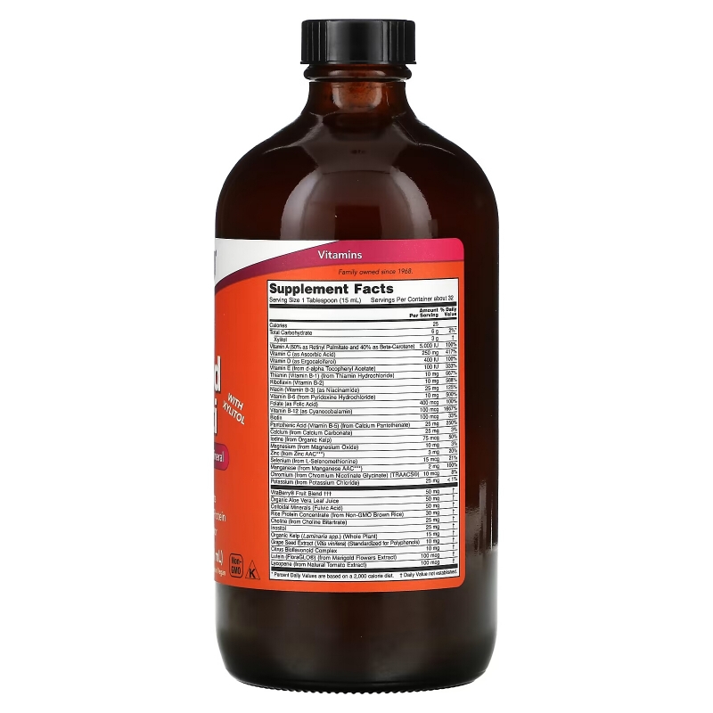 Now Foods Liquid Multi с ароматом тропического апельсина 16 жидких унций (473 мл)