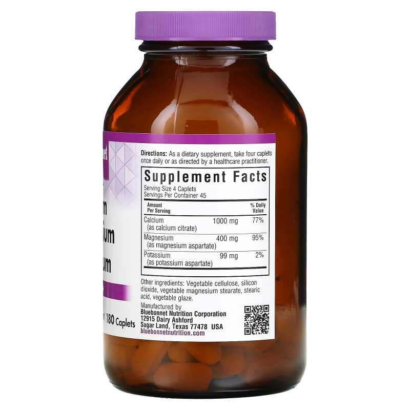 Bluebonnet Nutrition Калий Кальций Магний 180 капсул