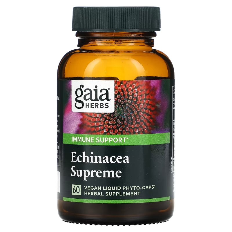 Gaia Herbs, Echinacea Supreme, 60 Vegan Liquid Phyto-Caps