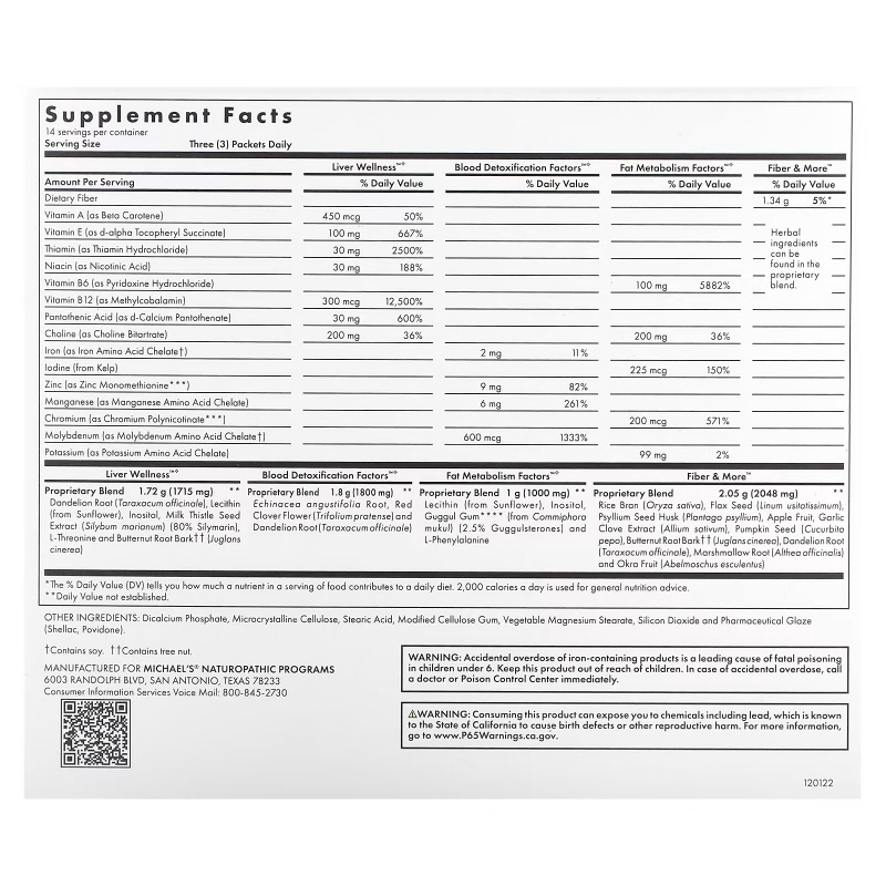 Michael's Naturopathic Ultimate Detox & Cleanse 42 Packets