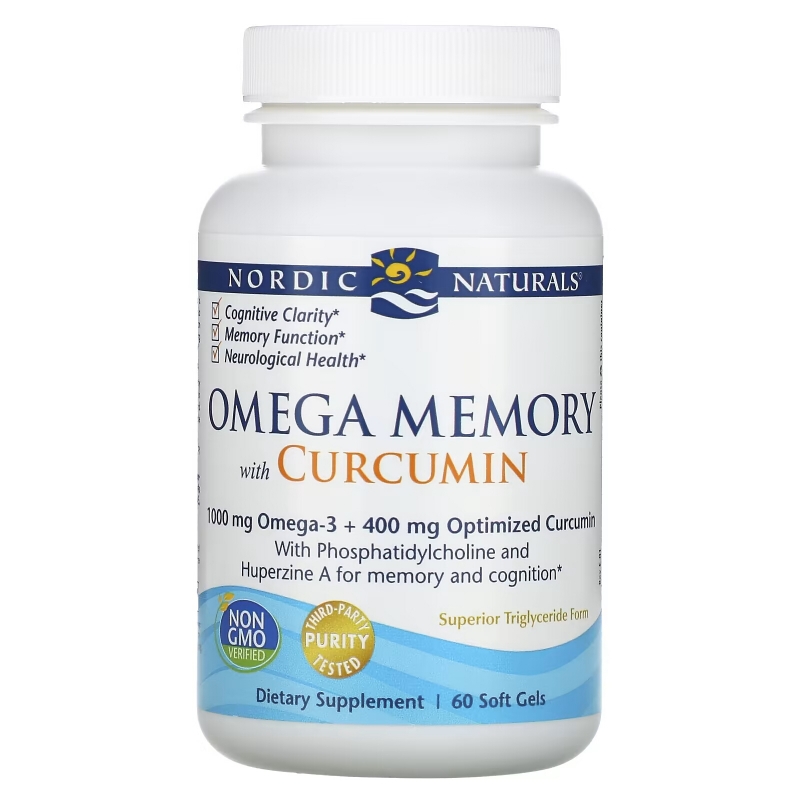 Nordic Naturals, Omega Memory with Curcumin, 975 mg, 60 Soft Gels