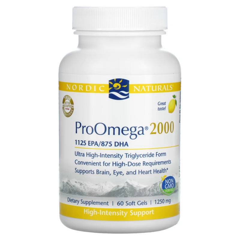 Nordic Naturals, ProOmega 2000, Lemon, 1,250 mg, 60 Soft Gels