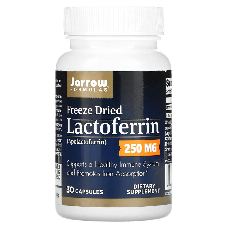 Jarrow Formulas, Lactoferrin, Freeze Dried, 250 mg, 30 Capsules