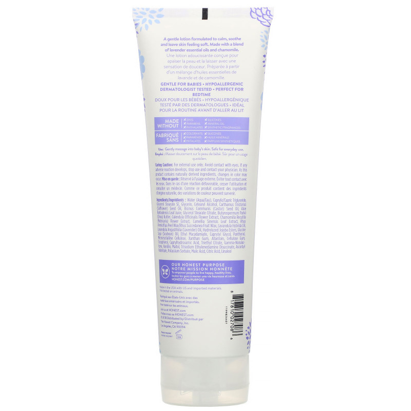 The Honest Company, Truly Calming Face + Body Lotion, Lavender, 8.5 fl oz (250 ml)