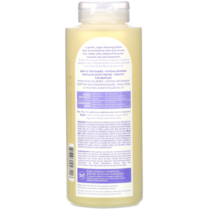 The Honest Company, Truly Calming Bubble Bath, Lavender, 12.0 fl oz (355 ml)