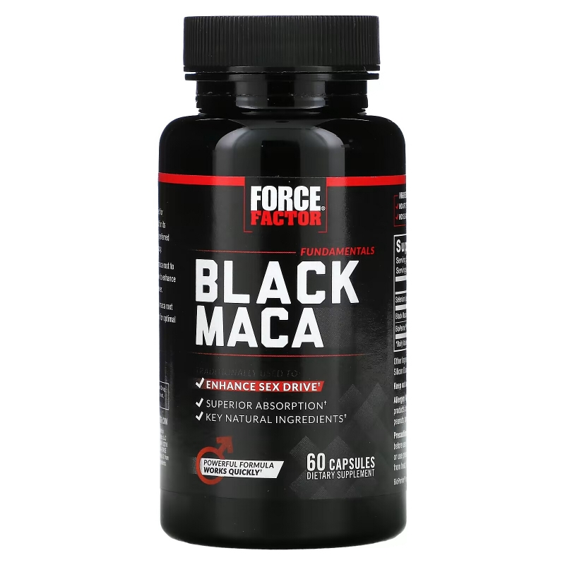 Force Factor, Black Maca, 60 Capsules