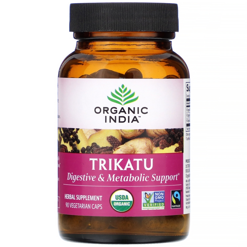 Organic India Trikatu Digestive & Metabolic Support 90 Veggie Caps