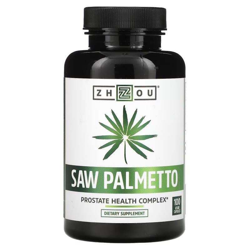 Zhou Nutrition, Saw Palmetto, комплекс здоровья простаты, 100 капсул