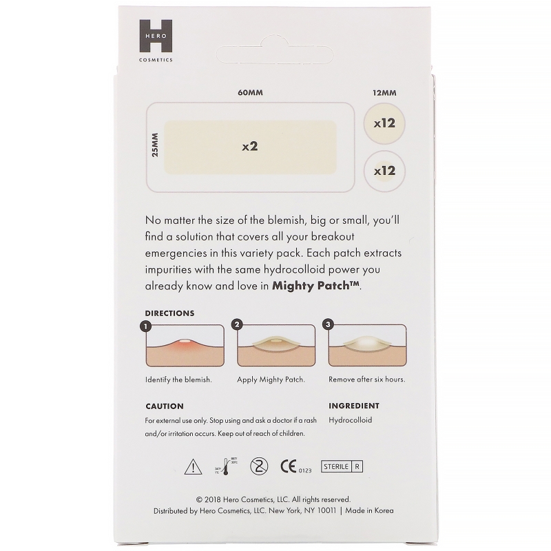 Hero Cosmetics, Mighty Patch, патчи разных видов, 26 шт.