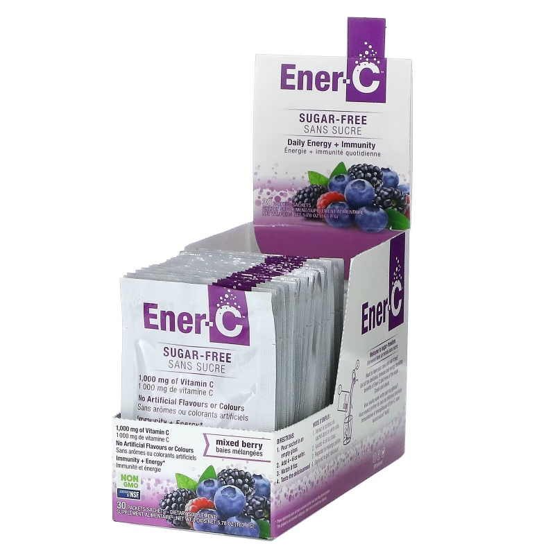 Ener-C, Vitamin C, Multivitamin Drink Mix, Sugar Free, Mixed Berry, 1,000 mg, 30 Packets, 0.2 oz (5.46 g) Each