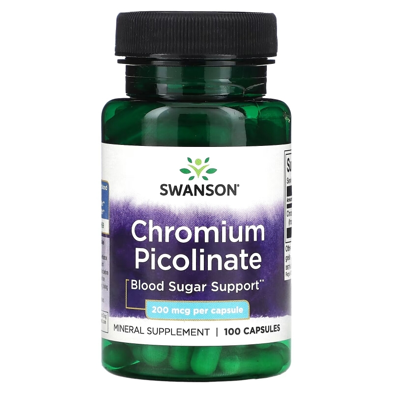 Swanson, Chromium Picolinate, 200 mcg, 100 Capsules