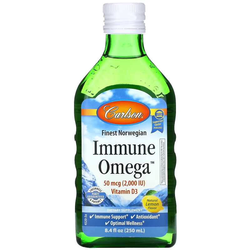 Carlson, Immune Omega, Natural Lemon, 8.4 fl oz (250 ml)