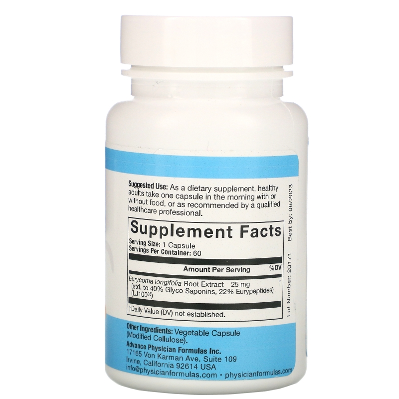 Advance Physician Formulas Inc. Tongkat Ali LJ 100 25 mg 60 Capsules