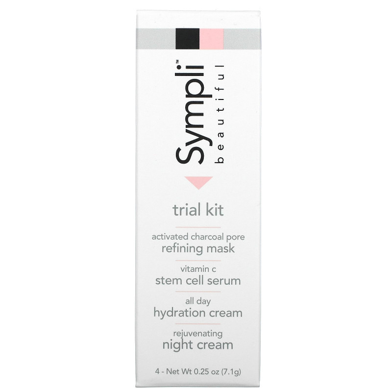 Sympli Beautiful, Sympli Beautiful, набор пробников, 4 продукта, 7,4 мл (0,25 унции) каждый